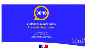 logo numéro d'appel 3018 contre les violences numériques