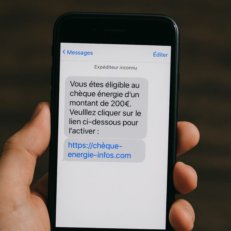 Arnaque SMS au chèque énergie : les signes qui doivent vous alerter