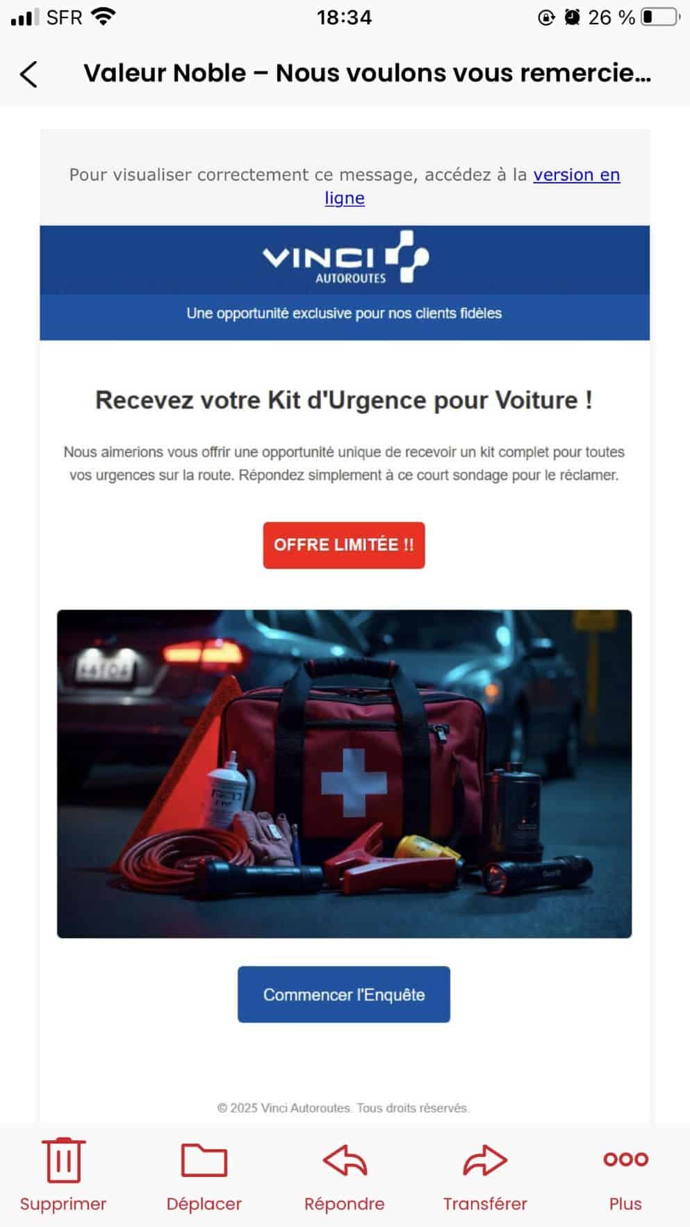 Arnaque Vinci Autoroute