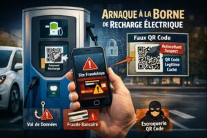 Arnaque QR code borne de recharge électrique