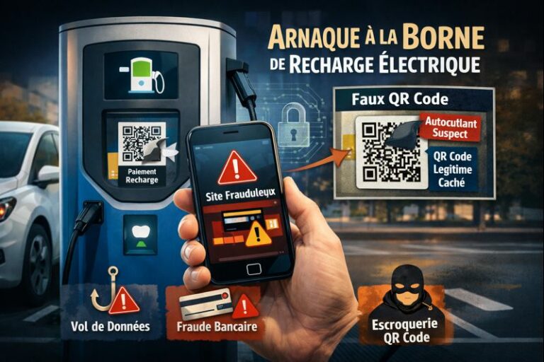 Arnaque QR code borne de recharge électrique