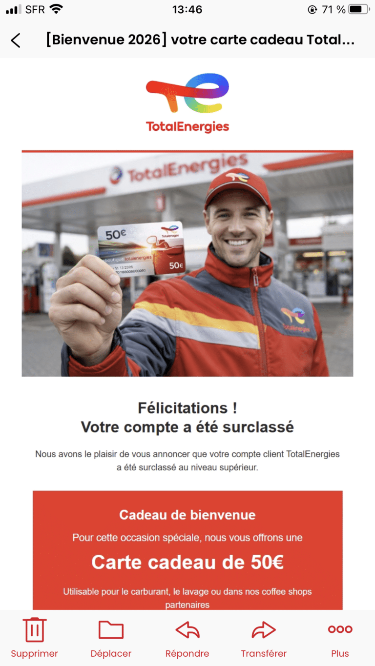 l’Arnaque à la carte total