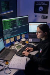un ingénieur cybersécurité au travail